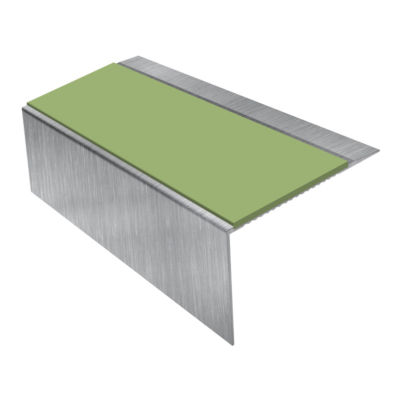 Square Ramp Back Aluminium Stair Nosing Single Channel | Length 2.44m x Tread 70mm