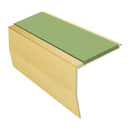 Heavy Duty Chevron Aluminium Stair Nosing 2.44m Single Insert 65mm Riser Slip-Resistant Durable for Medium Carpets & Smooth Flooring