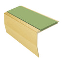 Heavy Duty Chevron Aluminium Stair Nosing 3.22m Single Insert 65mm Riser Slip-Resistant Durable for Medium Carpets & Smooth Flooring