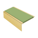 Square Aluminium Stair Nosing 2.44m Single Insert