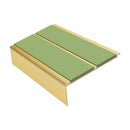 Square Aluminium Stair Nosing 2.75m 93mm Tread 32mm Riser