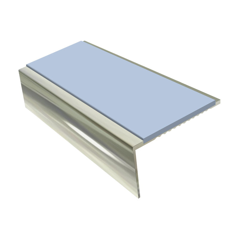 Square Aluminium Stair Nosing 3.22m, 25mm Riser Slip-Resistant Profile for Vinyl & Carpets Stylish Safety for Home Stairs