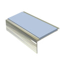 Square Aluminium Stair Nosing 2.44m Single Insert