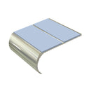 Premium Bullnose Aluminium Stair Nosing with Double Channel Insert - 2.75m - Slip-Resistant PVC, Durable, Stylish for Vinyl & Carpet Flooring