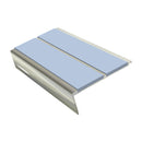 Heavy Duty Rake Back Aluminium Stair Nosing 3.22m Double Channel Profile Slip-Resistant Inserts Ideal for Carpets & Smooth Flooring