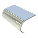Bullnose aluminum stair nosing with slip-resistant PVC insert, 37mm riser height, 3.22m length