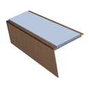 Rake Back Aluminium Stair Nosing 3.22m | Heavy-Duty Single Channel 62mm Tread Slip-Resistant Inserts Ideal for Carpets & Smooth Flooring