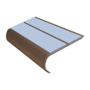 Bullnose Stair Nosing 2.75m Aluminium Double PVC Insert 39mm