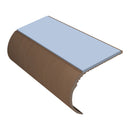 Bullnose aluminium stair nosing with slip-resistant PVC insert, 37mm riser height, designed for vinyl flooring