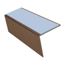 Rake Back Aluminium Stair Nosing 2.44m 56mm Tread PVC Insert