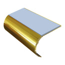 Bullnose aluminum stair nosing with slip-resistant PVC insert, 37mm riser profile for vinyl flooring