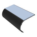 Bullnose aluminum stair nosing with slip-resistant PVC insert, 37mm riser, 3.22m length for vinyl carpets