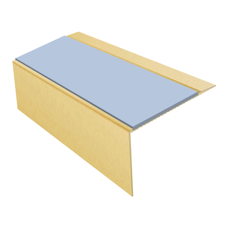 Square Ramp Back Aluminium Stair Nosing Single Channel | Length 2.44m x Tread 70mm