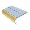 Bullnose Stair Nosing 2.75m Aluminium Double PVC Insert 39mm