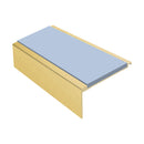 Square Aluminium Stair Nosing 2.44m Single Insert