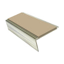 Aluminium Stair Nosing 2.75m Rake Back Single Insert Strip