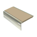Square Aluminium Stair Nosing 2.44m Single Insert