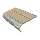 Bullnose Stair Nosing 2.75m Aluminium Double PVC Insert 39mm