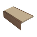 Square Aluminium Stair Nosing 2.44m Single Insert