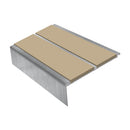 Square Aluminium Stair Nosing 2.44m 93mm Tread 32mm Riser