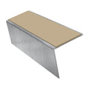 Rake Back Aluminium Stair Nosing 2.44m 56mm Tread PVC Insert