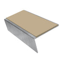 Carpet Stair Nosing 2.44m Aluminium Rake Back PVC Insert