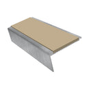 Aluminium Stair Nosing 2.75m Rake Back Single Insert Strip