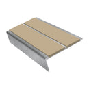 Rake Back Stair Nosing 2.75m Aluminium Double PVC Insert 5mm