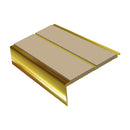 Square Aluminium Stair Nosing 2.44m 93mm Tread 32mm Riser