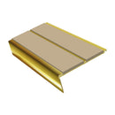 Rake Back Stair Nosing 2.75m Aluminium Double PVC Insert 5mm