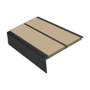 Square Aluminium Stair Nosing 2.44m 93mm Tread 32mm Riser