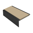 Square Aluminium Stair Nosing 2.44m Single Insert