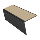 Rake Back Aluminium Stair Nosing 2.44m 56mm Tread PVC Insert