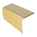 Heavy Duty Chevron Aluminium Stair Nosing 3.22m Single Insert 65mm Riser Slip-Resistant Durable for Medium Carpets & Smooth Flooring