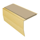 Heavy Duty Chevron Aluminium Stair Nosing 2.44m Single Insert 65mm Riser Slip-Resistant Durable for Medium Carpets & Smooth Flooring