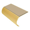 Bullnose aluminum stair nosing with slip-resistant PVC insert, 37mm riser profile for vinyl flooring