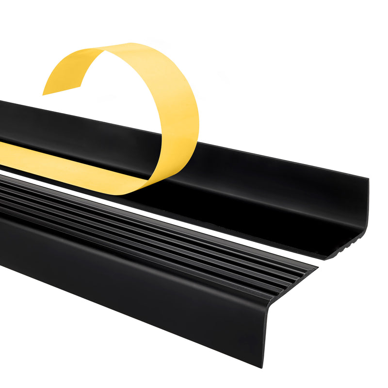 ND 40x25mm Self-Adhesive Bullnose Rubber Stair Nosing Trim Anti-Slip PVC Edge for Steps Easy Install, Flexible, Durable, Various Colours