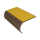 Bullnose Aluminium Stair Nosing with Slip-Resistant PVC Inserts 55mm Tread Ideal for Vinyl & Carpet 2.44m to 3.22m Lengths Indoor & Outdoor Use