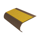 Bullnose Aluminium Stair Nosing with MorGrip & Inserts Slip-Resistant, Durable, 70mm Tread Ideal for Vinyl, LVT & Carpet 2.44m to 3.22m Lengths