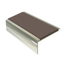 Square Aluminium Stair Nosing 2.44m Single Insert