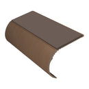 Bullnose aluminium stair nosing with slip-resistant PVC insert, 37mm riser, suitable for vinyl flooring