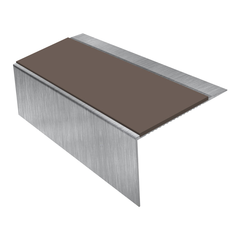 Square Ramp Back Aluminium Stair Nosing Single Channel | Length 2.44m x Tread 70mm