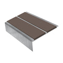 Square Aluminium Stair Nosing 2.44m 93mm Tread 32mm Riser