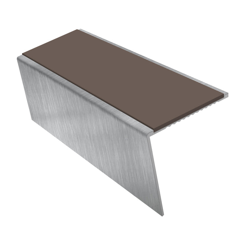 Rake Back Aluminium Stair Nosing 3.22m Heavy-Duty Slip-Resistant Profile for Vinyl & Carpets Custom Finishes Safety & Durability