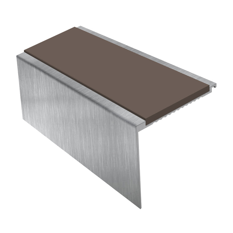 Square Aluminium Stair Nosing 3.22m, 62mm Tread Slip-Resistant, Durable Profile for Medium Carpets & Heavy-Duty Flooring Custom Finishes Available