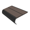 Bullnose Stair Nosing 2.75m Aluminium Double PVC Insert 39mm