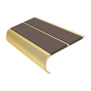 Bullnose Stair Nosing 2.75m Aluminium Double PVC Insert 39mm