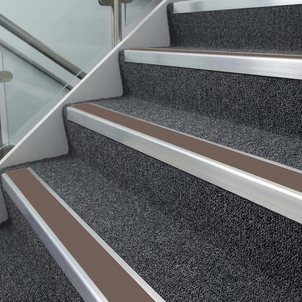 Brown PVC stair nosing insert colour swatch