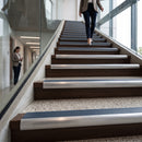 Bullnose aluminium stair nosing 60x39mm with cobalt blue anti-slip PVC insert