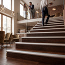 Dolphin grey anti-slip PVC insert in 60x39mm bullnose aluminium stair nosing